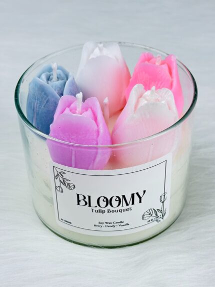 Bloomy Candle (Tulip Bouquet)