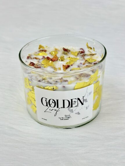 Golden Leaf Luxury Candle